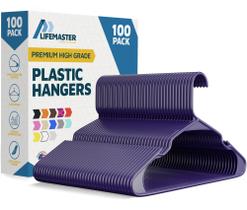 Cabides de roupas Lifemaster Heavy Duty Purple Plastic x100
