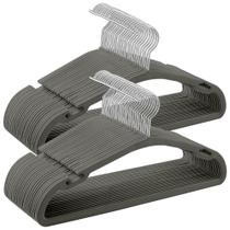 Cabides de roupas SONGMICS Velvet, pacote com 50, antiderrapantes, cinza Cabides de roupas SONGMICS Velvet, pacote com 50, antiderrapantes, cinza
