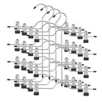 Cabides de saia TOPIA HANGER de 4 camadas de metal para mulheres, pacote com 4 unidades, pretos Cabides de saia TOPIA HANGER de 4 camadas de metal para mulheres, pacote com 4 unidades, pretos