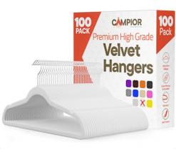 Cabides de Veludo Campior, 100 Unidades, Antiderrapantes, Suportam até 5 kg Cabides de Veludo Campior, 100 Unidades, Antiderrapantes, Suportam até 5 kg