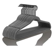 Cabides de veludo MIZGI Premium (pacote com 50) Heavy Duty Grey