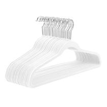 Cabides de veludo MIZGI White, pacote com 60 cabides antiderrapantes