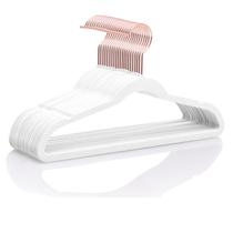 Cabides de veludo para crianças MIZGI Premium, pacote com 50 peças de cobre e ouro rosa