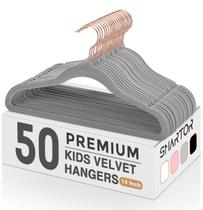 Cabides de veludo Smartor Kids, pacote de 50 polegadas, 14" para roupas infantis Cabides de veludo Smartor Kids, pacote de 50 polegadas, 14" para roupas infantis