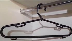 Cabides Extra Grande 49 cm Grosso Reforçado de 12 MM Preto Kit 10 Unidades