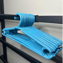 Cabides Infantil Bebê Baby Reforçado Azul Plástico Cruzeta Roupa Resistente Premium