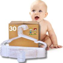 Cabides Infantis Juvenis 30 Unidades Cabide Acrilico Transparente Infantil baby