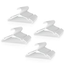 Cabides infantis VILICK, pacote com 100 unidades, plástico antiderrapante, branco