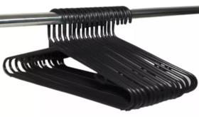 Cabides Kit 05 Unidades Adulto Preto Organizador