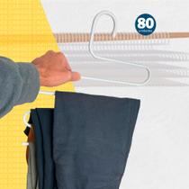 Cabides Metal Kit C/80 Para 5 Calças Saias Bermuda Roupas - DolceHome Cabides Metal Kit C/80 Para 5 Calças Saias Bermuda Roupas - DolceHome