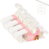 Cabides para bebês HGYZE, 20 unidades, plástico branco, ajustáveis de 11 a 14 cm Cabides para bebês HGYZE, 20 unidades, plástico branco, ajustáveis de 11 a 14 cm