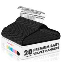 Cabides para bebês HOUSE DAY Black Velvet 28 cm, pacote com 20 Cabides para bebês HOUSE DAY Black Velvet 28 cm, pacote com 20