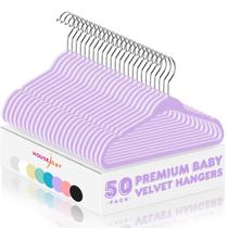 Cabides para bebês HOUSE DAY Velvet, 28 cm, pacote com 50 unidades, roxo claro Cabides para bebês HOUSE DAY Velvet, 28 cm, pacote com 50 unidades, roxo claro