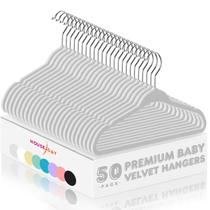 Cabides para bebês HOUSE DAY Velvet, pacote com 50, cinza, 28 cm para armário