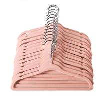 Cabides para bebês MangoTree Ultra Thin, antiderrapantes, pacote com 15, rosa claro