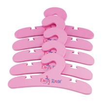 Cabides para bonecas Emily Rose Value, pacote com 5, madeira rosa, 18 cm