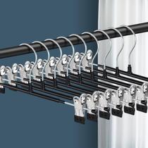 Cabides para calças BUMODEL, pacote com 10 cm, metal pesado, preto