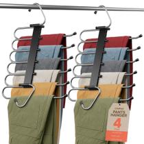 Cabides para Calças Campior de 6 Níveis, Economia de Espaço, Kit com 4 Unidades Cabides para Calças Campior de 6 Níveis, Economia de Espaço, Kit com 4 Unidades