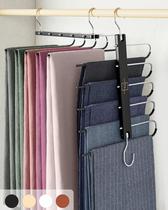 Cabides para calças MORALVE Space Saving, pacote com 2 unidades de madeira de faia Cabides para calças MORALVE Space Saving, pacote com 2 unidades de madeira de faia
