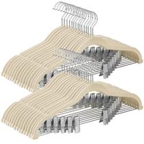 Cabides para calças SONGMICS, pacote com 20 veludo com clipes ajustáveis Cabides para calças SONGMICS, pacote com 20 veludo com clipes ajustáveis