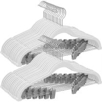 Cabides para calças SONGMICS, pacote com 30 unidades de veludo com clipes ajustáveis