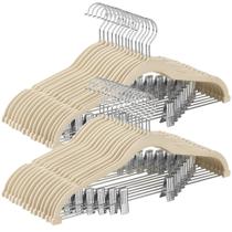 Cabides para calças SONGMICS, pacote com 30 unidades de veludo com clipes ajustáveis Cabides para calças SONGMICS, pacote com 30 unidades de veludo com clipes ajustáveis