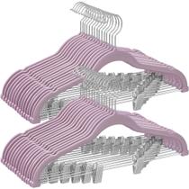 Cabides para calças SONGMICS, pacote com 30 unidades de veludo com clipes ajustáveis