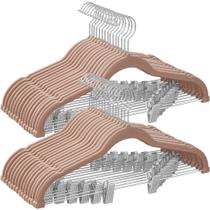 Cabides para calças SONGMICS, pacote com 30 unidades de veludo com clipes ajustáveis