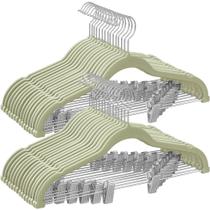 Cabides para calças SONGMICS, pacote com 30 unidades de veludo com clipes ajustáveis