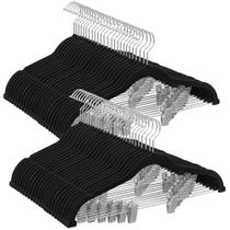 Cabides para calças SONGMICS, pacote com 50 veludo com clipes ajustáveis