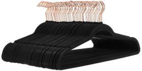 Cabides para roupas Amazon Basics Slim Velvet, antiderrapantes, pacote com 50