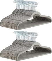 Cabides para roupas Amazon Basics Slim Velvet, pacote antiderrapante, 100
