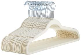 Cabides para roupas Amazon Basics Slim Velvet, pacote antiderrapante, 30