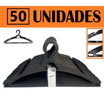 Cabides Para Roupas C/ Suporte Para Alças - Kit 50 Unidades