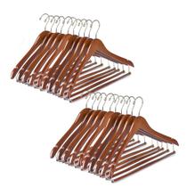Cabides para roupas, cabides de qualidade, modelo Walnut Finish, 43 cm Cabides para roupas, cabides de qualidade, modelo Walnut Finish, 43 cm