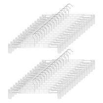 Cabides para roupas e calças GUANJUNE, economizam espaço, pacote com 30, transparentes