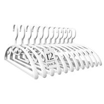 Cabides para roupas HOUSE DAY White Plastic Heavy Duty, pacote com 12 Cabides para roupas HOUSE DAY White Plastic Heavy Duty, pacote com 12