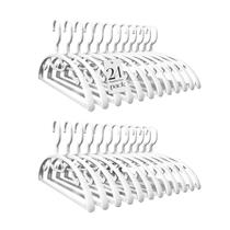 Cabides para roupas HOUSE DAY White Plastic Heavy Duty, pacote com 24