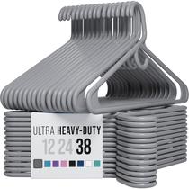 Cabides para roupas NEATERIZE Ultra Heavy Duty Plastic Grey, pacote com 38