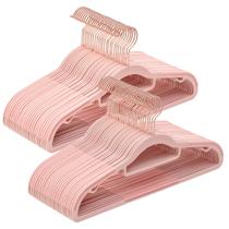 Cabides para roupas SONGMICS, pacote com 50, antiderrapantes, finos, 42 cm, rosa