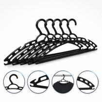 Cabides Preto Para Calças Adulto Plástico 40cm Kit Loja