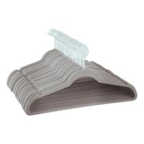 Cabides Reforçados de Veludo Slim Adulto Antideslizante Kit 30 Unidades Cor:Cinza Cabides Reforçados de Veludo Slim Adulto Antideslizante Kit 30 Unidades Cor:Cinza
