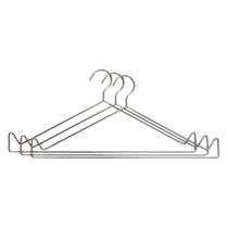 Cabides Reforçados para Aventais de Proteção Radiológica AliMed, Aço Soldado Cromado, Pacote com 3 Cabides Cabides Reforçados para Aventais de Proteção Radiológica AliMed, Aço Soldado Cromado, Pacote com 3 Cabides