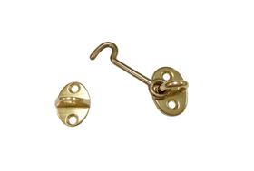 Cabin Hook Latch & Eye QCAA Forged Latão Forjado Latão Vibrado de 2,5 cm