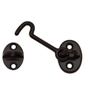 Cabin Hook Latch & Eye QCAA, latão forjado, 2,5 cm, bronze polido a óleo