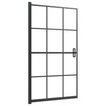 Cabine de duche vidaXL ESG 80x140cm preta com vidro de segurança