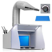 Cabine de Pintura para Aerógrafo VIVOHOME com Ventiladores Duplos e Kit de Luz LED