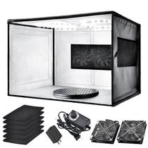 Cabine de pulverização Airbrush JFLLAJNF com ventiladores de exaustão duplos e LED Cabine de pulverização Airbrush JFLLAJNF com ventiladores de exaustão duplos e LED