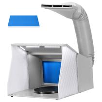 Cabine de pulverização artística VIVOHOME com 4 luzes LED e mesa giratória