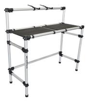 Cabine Dj Tubular em Aluminio Com Tampo Mdf Para Mesa Controladora Usb Universal de ate 1 Metro